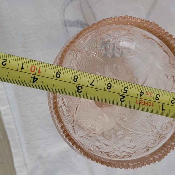 Vintage Tiara Exclusives sandwich glass pink dessert glasses. Set of 11 or less - Picture 4 of 5